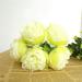 marioyuzhang Fivehead Peony Letters Put A Bunch of Peony Flowers Home Wedding Props Studio Shooting Flowers Fake Plant Decor Peony Artificial Flowers Green