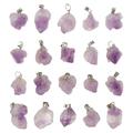 20 Pcs Amethyst Pendant Jewlery Jewelry Accessories Crystal Charms Bracelet Charms Crystal Pendant Amethyst Charms