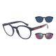 Emporio Armani EA4152 With Clip-On 56691W Men's Eyeglasses Blue Size 52 (Frame Only) - Blue Light Block Available