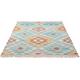 Teppich TOM TAILOR HOME "Check Kelim" Teppiche Gr. B/L: 160 cm x 230 cm, 5 mm, 1 St., bunt (türkis, pastel) Schurwollteppiche