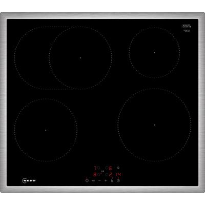 NEFF Induktions-Kochfeld "T56SBF1L0", grau (edelstahl), B:58,3cm H:5,5cm T:51,3cm, Kochfelder, mit einfacher Touch Control Bedienung