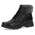 Winterstiefelette CAPRICE Gr. 36, schwarz Damen Schuhe Reißverschlussstiefeletten mit Fellimitat