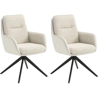 Esszimmerstuhl HOME AFFAIRE "Barcelona", beige (natur, schwarz, fuß gerade), H:92cm T:59cm, Metall, Stühle, verschiedene Gestelle in Holz oder Metall Image