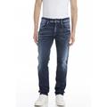 Slim-fit-Jeans REPLAY "Anbass" Gr. 30, Länge 34, blau (deep blue) Herren Jeans Slim Fit