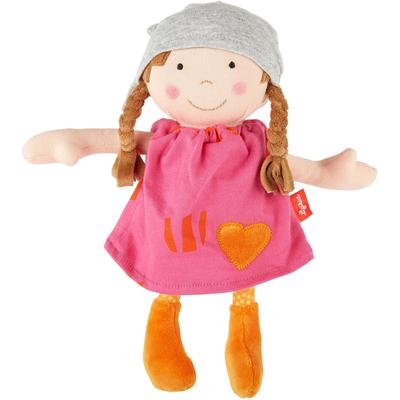 Stoffpuppe SIGIKID "Brenda Bilipup, pink", pink (pink, orange), Puppen, KinderH:24cm, Polyester, Baumwolle, H:24cm