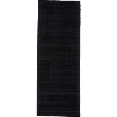 Teppich CARPETFINE "Ava Viskoseteppich", schwarz, B:80cm H:13mm L:500cm, Viskose, Teppiche, Seidenoptik, leichter Glanz, auch als Läufer erhältlich Image