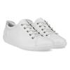 Sneaker ECCO "Soft 2.0", Damen, Gr. 41, silber (weiß, silberfarben), Leder, sportlich, Schuhe, Freizeitschuh, Halbschuh, Schnürschuh mit Retro-Shilouette