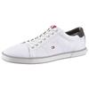 Sneaker TOMMY HILFIGER "H2285ARLOW 1D", Herren, Gr. 39, schwarz-weiß (weiß, schwarz), Textil, sportlich, Schuhe, mit seitlichem Logoflag, Freizeitschuh, Halbschuh, Schnürschuh