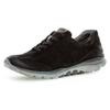 Keilsneaker GABOR ROLLINGSOFT, Damen, Gr. 41, schwarz, Nubukleder, sportlich, Schuhe Sneaker, mit Logoschriftzug an der Ferse, Freizeitschuh, Halbschuh, Schnürschuh