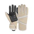 Skihandschuhe BOGNER "Hilla R-TEXXT" Gr. 7,5, beige (beige, weiß) Damen Handschuhe Sporthandschuhe