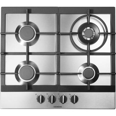 SIEMENS Gas-Kochfeld, silber (edelstahlfarben), B:58,2cm H:4,5cm T:52cm, Kochfelder, mit stepFlame-Technology Image