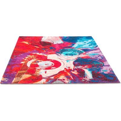 Teppich SANSIBAR "Keitum 008", bunt (multi), B:80cm H:3mm L:150cm, Polyester, Teppiche, Flachgewebe, modernes Design, Motiv Gläser & gekreuzte Säbel Image