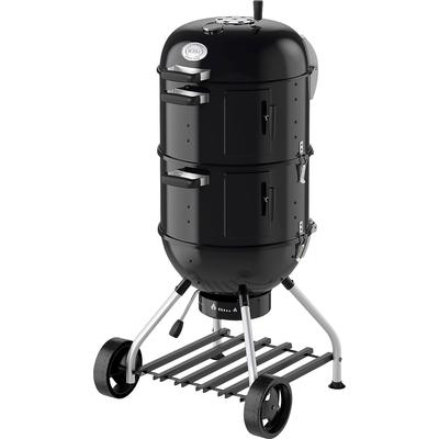 Smoker RÖSLE "Kugelgrill No.1/F50-S, 25009", schwarz, B:66cm H:137cm, Grills, mit zwei Smoker-Ringen oder als Mini-Kugelgrill, 2x Ø 50 cm Image