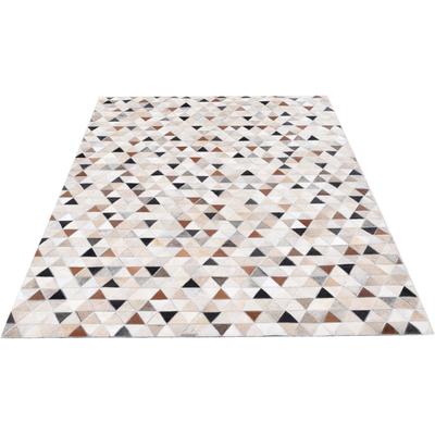Fellteppich THEKO "Kobe" Gr. 2, bunt (multi), B:70cm H:3mm L:140cm, Leder, Kuhfell, Teppiche, Patchwork, handgenäht, echtes Rinderfell in Naturtönen Image