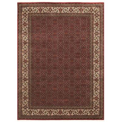 Orientteppich OCI DIE TEPPICHMARKE "Kamaro Herati" Gr. 2, rot (rot, creme), B:90cm H:20mm L:160cm, Wolle, Teppiche, Fransenteppich, reine Wolle, warmes Raumklima, hochwertig handgeknüpft, mit Fransen Image