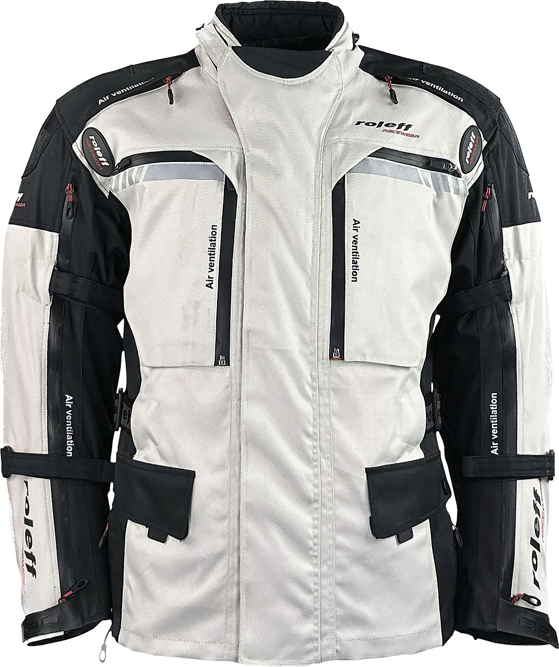 Motorradjacke ROLEFF "Enduro" Gr. M, beige (sand), Jacken, M, Obermaterial: 100% Polyester, mit Protektoren, optimale Belüftung