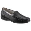 Mokassin WALDLÄUFER "Harriet", Damen, Gr. 5,5 (38,5), schwarz, Nappaleder, Lackleder, klassisch, Schuhe Loafer Slipper, Slipper, Festtagsschuh, Bequemschuh zum Schlupfen, G-Weite