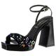 Sandalette BUFFALO "LIZA DISCO" Gr. 40, schwarz (schwarz multi) Damen Schuhe Sandaletten