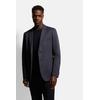 Sakko BUGATTI, Herren, Gr. 48, blau (marine), 64% Polyester, 20% Baumwolle, 14% Viskose, 2% Elasthan, unifarben, casual, normal, Langarm Manschette, Sakkos, mit großen aufgesetzten Taschen
