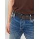 Ledergürtel JACK & JONES "JACROMA LEATHER BELT NOOS" Gr. 105, braun (black coffee) Damen Gürtel Ledergürtel