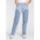 Straight-Jeans LEVI'S "501 90S CHAPS MED IN" Gr. 34, Länge 30, blau (done and dusted) Damen Jeans Gerade