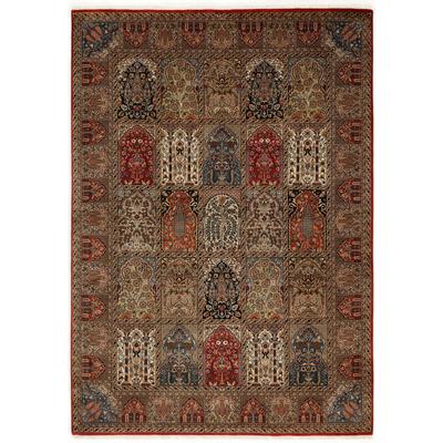 Orientteppich OCI DIE TEPPICHMARKE "Sonam Bakhtyari" Gr. 2, rot, B:95cm H:6mm L:150cm, Seide, Wolle, Teppiche, Fransenteppich, hochwertig handgeknüpft, mit Fransen, Wohnzimmer Image