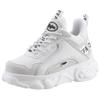 Plateausneaker BUFFALO "CHAI", Damen, Gr. 42, weiß (weiß, natur), Lederimitat, Textil, unifarben, kontrastfarbene Details, sportlich, Schuhe, Ugly-Sneaker, Halbschuh, Schnürschuh in veganer Verarbeitung