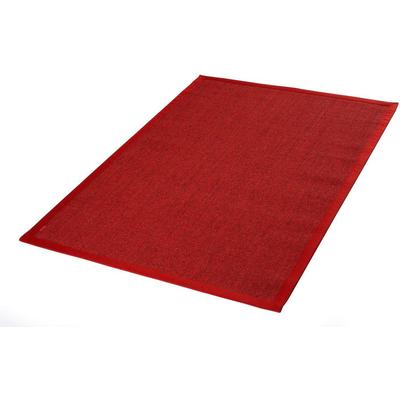 Sisalteppich DEKOWE "Mara S2 mit Bordüre" Teppiche Gr. B/L: 120 cm x 170 cm, 5 mm, 1 St., rot (rot, meliert) Esszimmerteppiche Flachgewebe, Material: 100% Sisal, Wohnzimmer