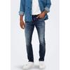 Straight-Jeans ONLY & SONS "ONSWEFT REGULAR WB 0021 TAI DNM NOOS", Herren, Gr. 31, Länge 30, blau (blau denim), Denim/Jeans, Obermaterial: 98% Baumwolle, 2% Elasthan, Abriebeffekte, casual, regular fit lang, Jeans, im 4-Pocket-Style