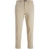 Chinos JACK & JONES "JPSTACE JJHARLOW CHINO NOOS", Herren, Gr. 30, Länge 32, beige (crockery), Web, Obermaterial: 98% Baumwolle, 2% Elasthan, unifarben, modisch, bequem knöchellang, Hosen