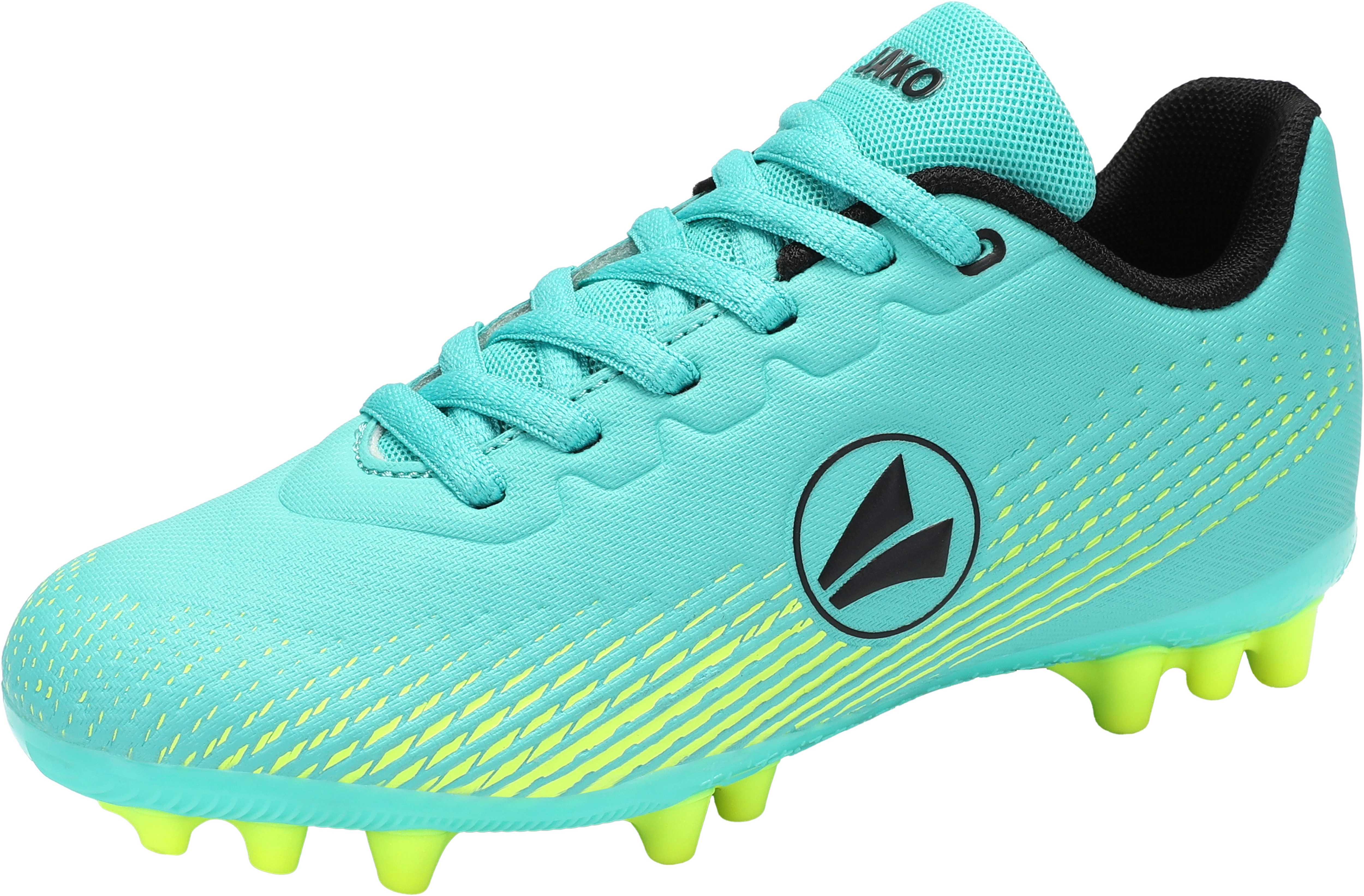 Fußballschuh JAKO "J-SFG Skill", Mädchen, Gr. 36, blau (türkis, lime), Synthetik, Schuhe Fußballschuh, für Rasen