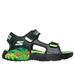 Skechers Boy's S-Lights: Creature-Splash Sandals | Size 13.0 | Black/Lime | Synthetic/Textile