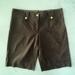 Tory Burch Shorts | 3 For $15 Tory Burch Brown Bermuda Shorts With Monogrammed Signature Size 4 | Color: Brown/Gold | Size: 4