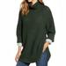 J. Crew Sweaters | J Crew Womens Heather Forest Green Oversized Waffle Turtleneck Poncho Sweater | Color: Green | Size: S
