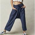 Free People Pants & Jumpsuits | Free People Runyon Denim Harem Pants. Nwot Size Medium | Color: Blue | Size: M