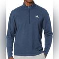 Adidas Shirts | Adidas Men's 3-Stripes Recycled Polyester Quarter Zip Pullover | Color: Blue | Size: Xxl