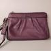 Coach Bags | Coach Genuine Soft Leather Pleated Wristlet Purple With Silver-Tone Hardware | Color: Purple/Silver | Size: Os
