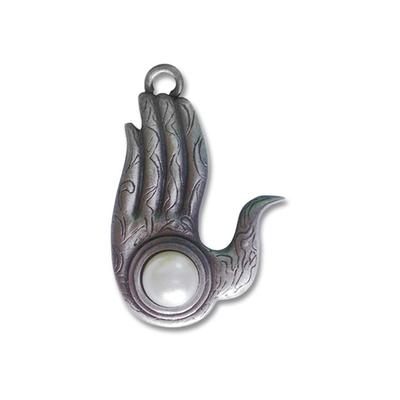 Amulett ADELIA´S "Amulett Anhänger Briar Dharma Charms Die Hand des Buddha" Schmuckanhänger Gr. keine ct, bunt Damen Amulette