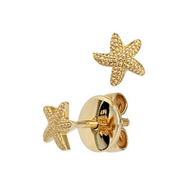 Paar Ohrstecker JOBO "Ohrringe Seestern", gelb (gelbgold 585), Ohrringe, Damen, Gelbgold 585, 585 Gold Image