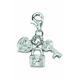 Charm-Einhänger ADELIA´S "Damen Silberschmuck 925 Silber Charms Anhänger mit Zirkonia" silberfarben (silber) Damen Charms Anhänger