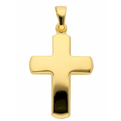 Ketten-Anhänger ADELIA´S "333 Gold Kreuz Anhänger" Schmuckanhänger Gr. Damen, Gelbgold 333, goldfarben (gold) Damen Goldschmuck für & Herren