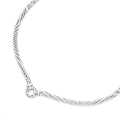 Collier SMART JEWEL "elegant mit Zirkonia, Silber 925", weiß, Halsketten, Damen, 45cm, Silber 925 (Sterlingsilber)