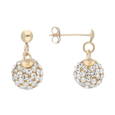 Paar Ohrstecker VIVANCE "sparkling crystals", gelb (gelbgold 375), Ohrringe, Damen, Gelbgold 375 Image