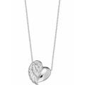 Kette mit Anhänger ENGELSRUFER "Little magic, KETTE HERZFLÜGEL, ERN-LILHEARTWING-S", silber (silberfarben), Halsketten, Damen, Silber 925 (Sterlingsilber), L: 44cm, mit Zirkonia (synth.)