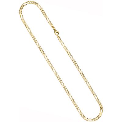 Kette ohne Anhänger JOBO Halsketten Gr. Gelbgold 333, Länge: 60 cm, goldfarben (gelbgold 333) Damen Figarokette 333 Gold massiv diamantiert 4,3 mm 60 cm