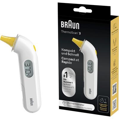 Ohr-Fieberthermometer BRAUN "ThermoScan 3, IRT3030" Temperaturmessgeräte weiß