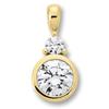 Ketten-Anhänger ONE ELEMENT "Zirkonia Anhänger aus 333 Gelbgold", gold, Schmuckanhänger, Damen, Damen,mit Zirkonia, Gelbgold 333-Gold, Gelbgold 333, Gold, für Damen – elegant, modern & vielseitig kombinierbar