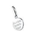 Charm-Einhänger GIORGIO MARTELLO MILANO "Schriftzug Alles wird gut, Silber 925" Charms silberfarben (silber) Damen Charms Anhänger