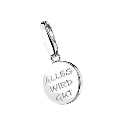 Charm-Einhänger "Schriftzug Alles wird gut, Silber 925", silber, GIORGIO MARTELLO MILANO, Charms, Damen, Silber 925 (Sterlingsilber) Image