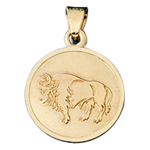 Sternzeichen-Anhänger JOBO ""Sternzeichen Stier"" Schmuckanhänger Gr. Gelbgold 333, goldfarben (gelbgold 333) Damen 333 Gold